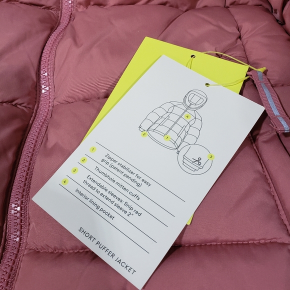 NEW! Girls Pink Puffer Jacket Coat - All in Motion - Picture 3 of 8
